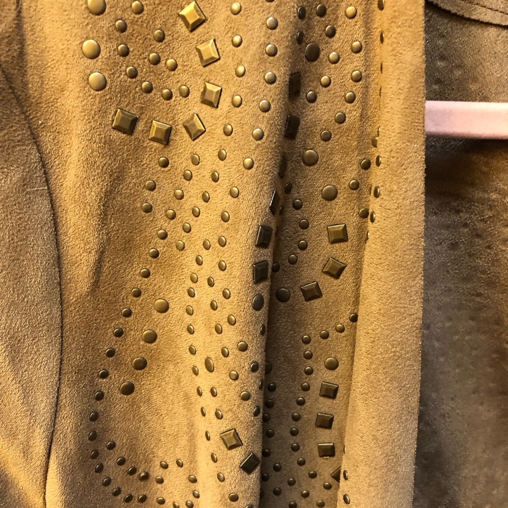 Chico's Brown Fringe Cape Jacket - Picture 2 of 5